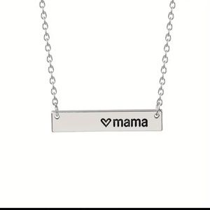 💕5/$15 Mama Bar Necklace, NEW in Silver